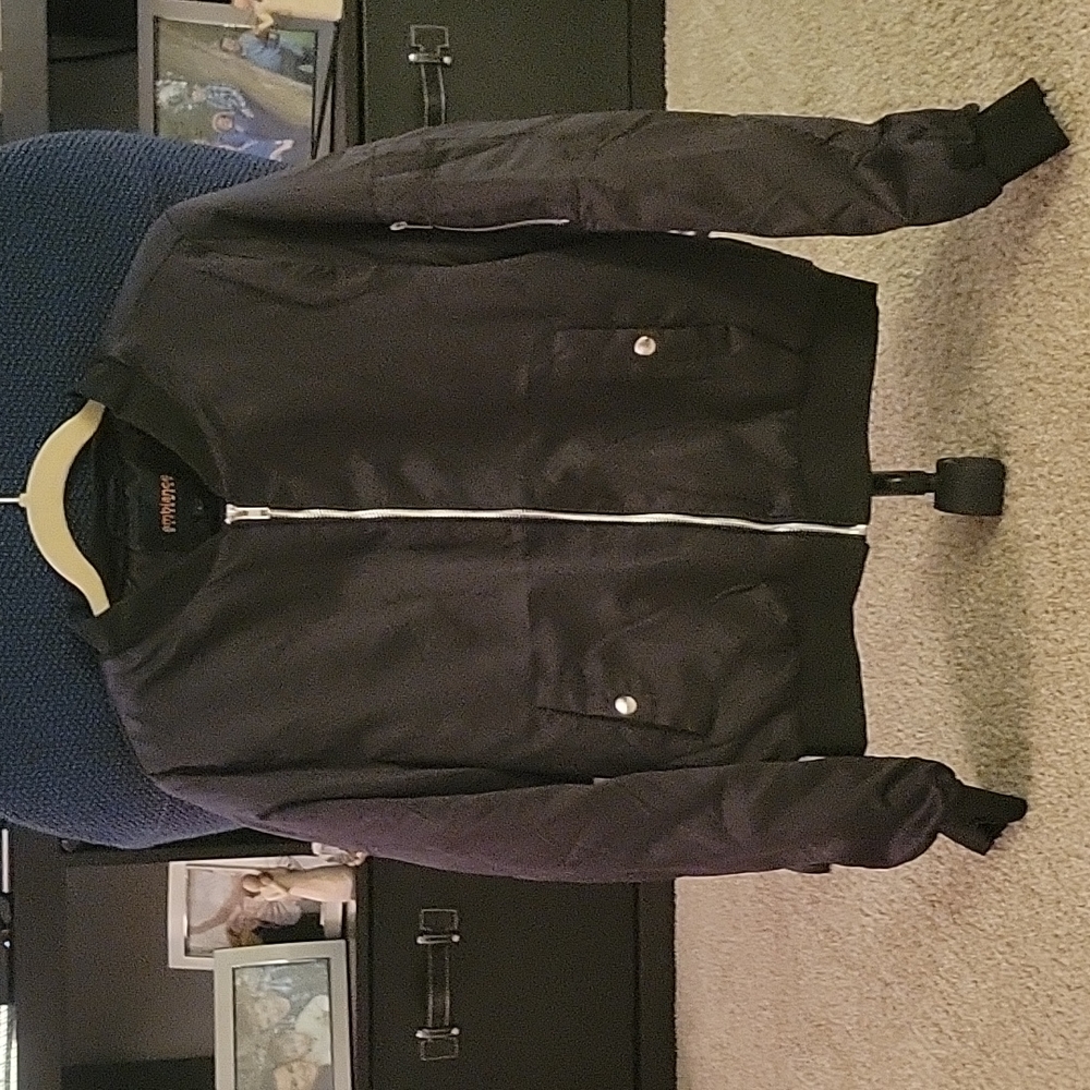 Black bomber jacket - L